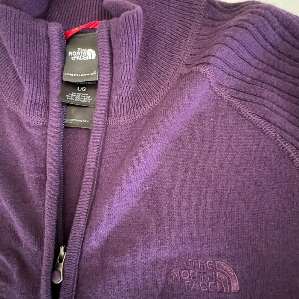 The NorthFace purple wool zip up